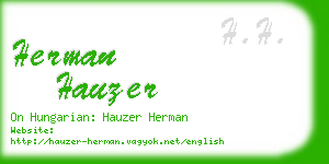 herman hauzer business card